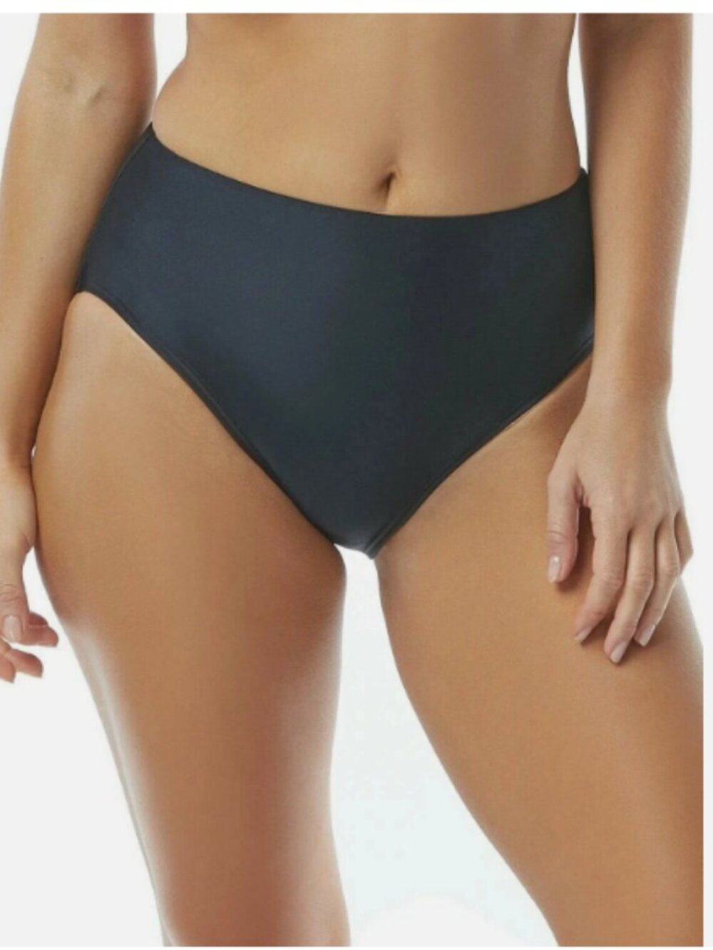 Contours by Coco Reef Women's Onyx High Waist Bottom, BLACK, S